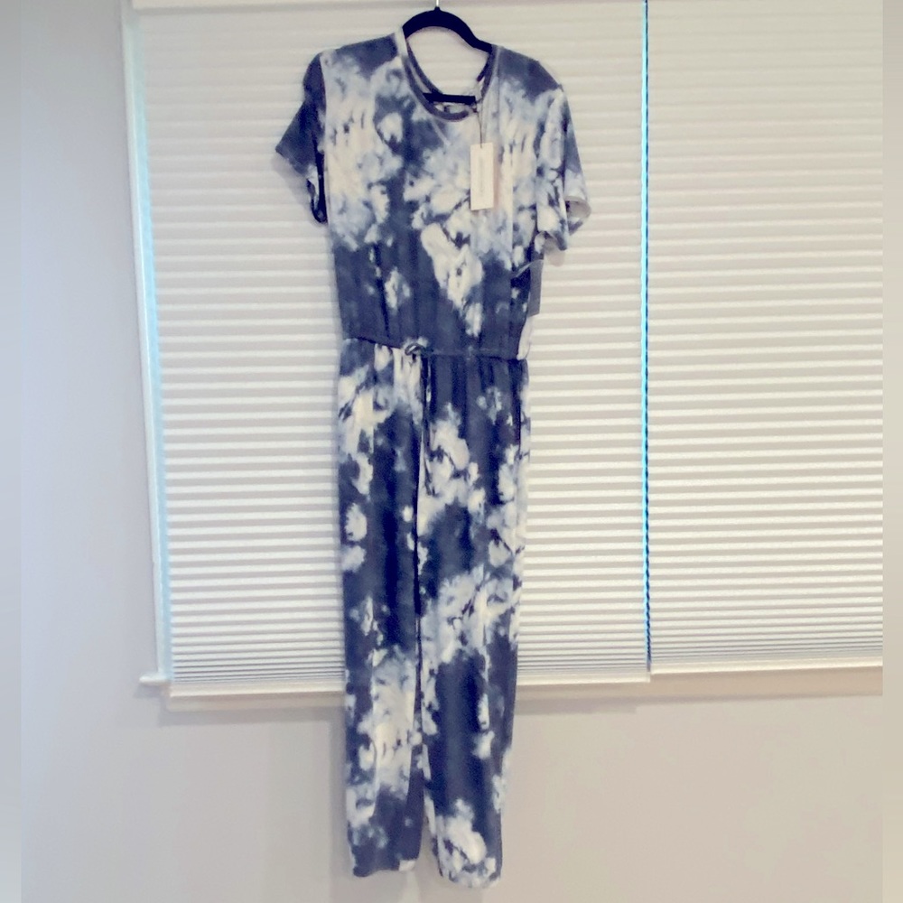 Collective Concept tie-dye short sleeve jogger jumpsuit